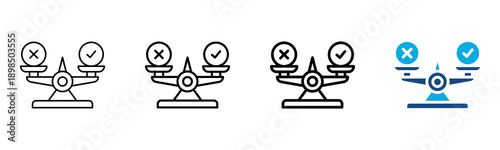 Morality Icon Different Style Outline Collection Set Vector Illustration
