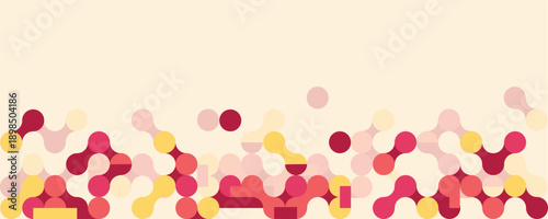 Abstract Circle Border Background with Warm Color Accents