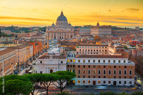 Canvas Print Vatican City at Golden Hour