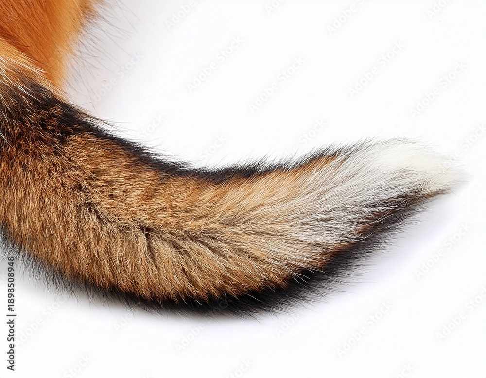 Obraz premium fox tail isolated on white background