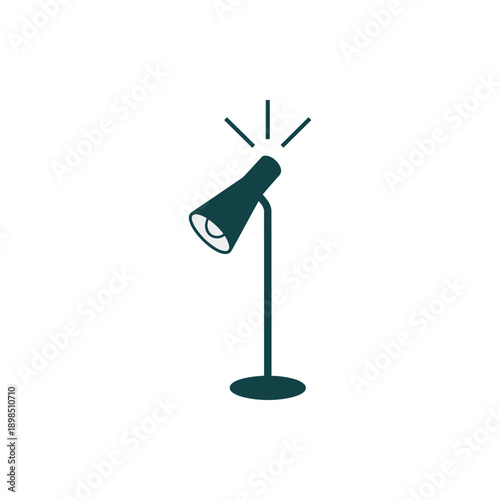 Desk Lamp Illustration with Adjustable Arm.