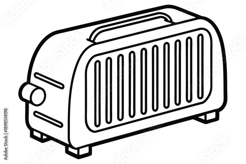 space heater line art silhouette vector illustration