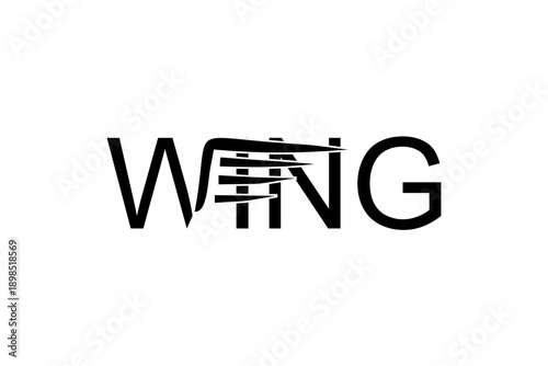 This is a wings text logo and wings icon suitable for use in logo designs for food, beverage, detergent, soap, shampoo, spare parts, parts, accessories, banners, stickers, posters, printing companies.