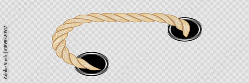 Nautical rope. Round and square rope frames, cord borders. Sailing vector decoration elements. Rope marine, nautical border