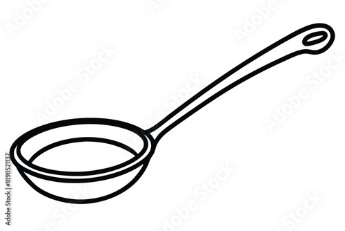 soup ladle line art silhouette vector illustration