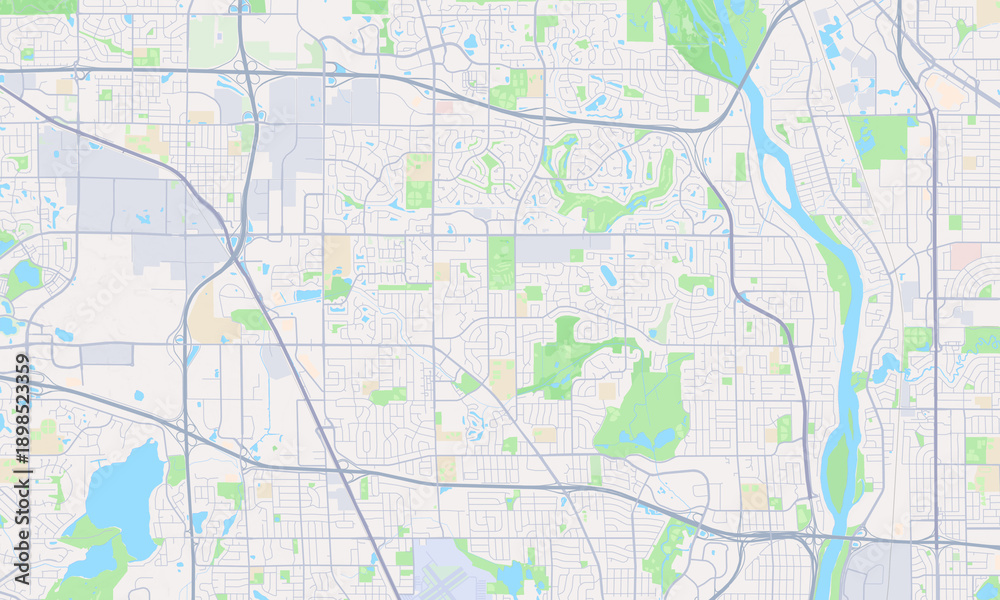 Obraz premium Brooklyn Park Minnesota map
