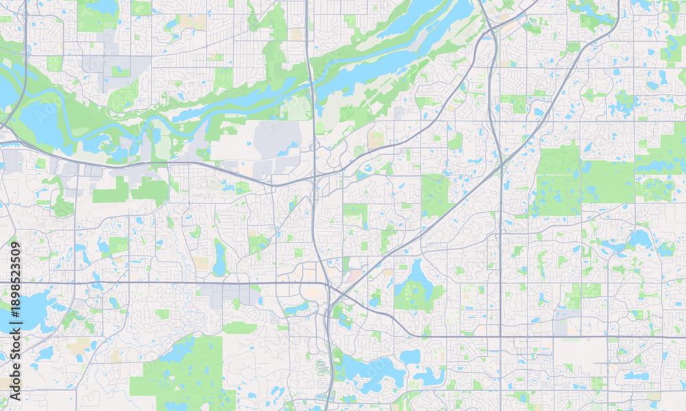 Obraz premium Burnsville Minnesota map