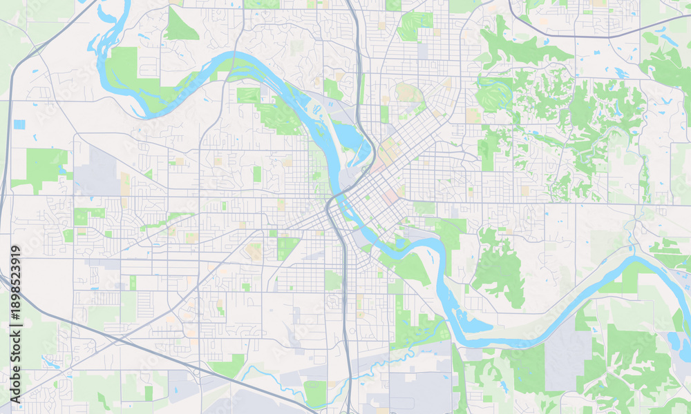 Obraz premium Cedar Rapids Iowa map