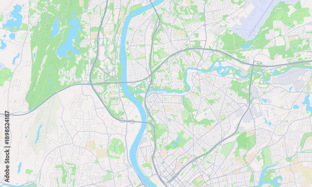 Fototapeta premium Chicopee Massachusetts map