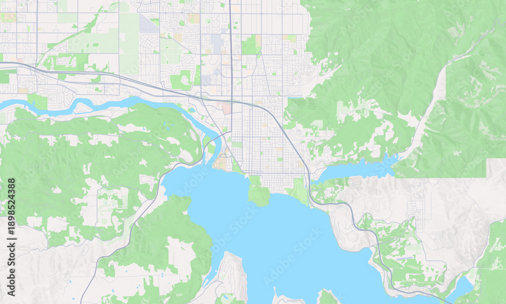 Fototapeta premium Coeur d'Alene Idaho map