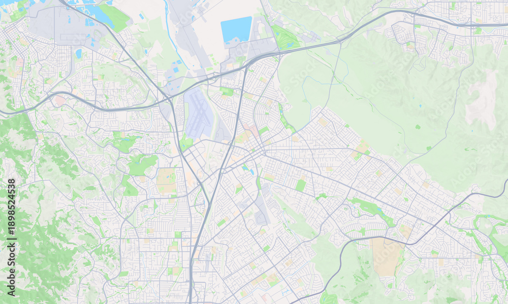 Obraz premium Concord California map