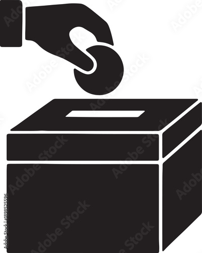 Islamic charity and giving concept silhouette vector icon