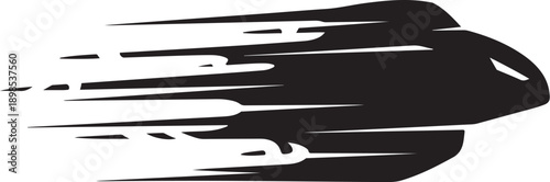 Black and white abstract speed motion graphic design element