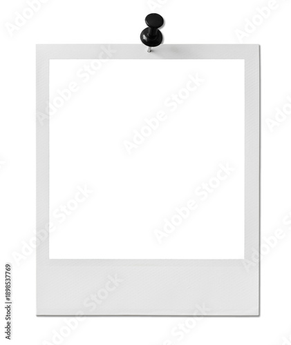 Foto Vintage Polaroid, instant photo frame isolated in transparent PNG, polaroid fram