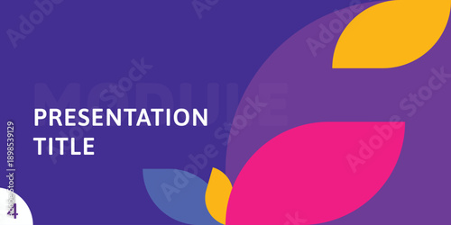 Presentation title slide design layout illustration