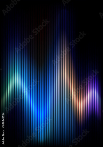 Modern abstract surface with Neon ripple glass gradient
