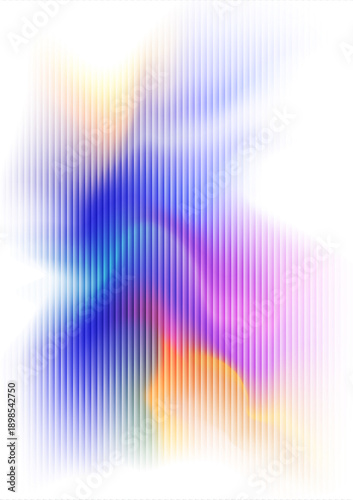 Modern abstract surface with Neon ripple glass gradient