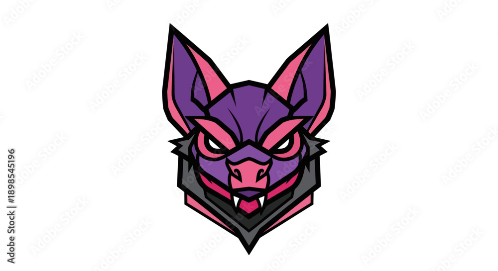 Fototapeta premium Stylized wolf head graphic illustration