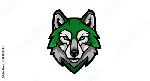 Stylized wolf head illustration