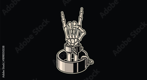 Metal Drumstick Holder with Sticks Inside.