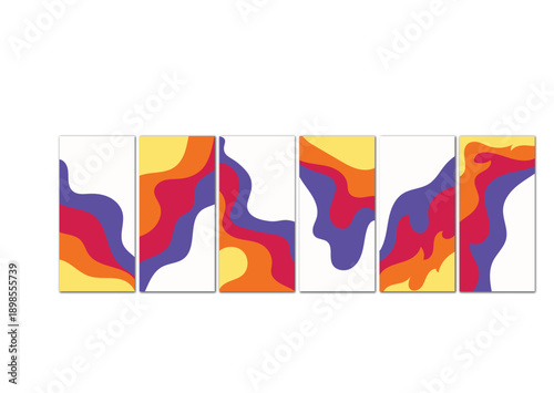 Vibrant Abstract Wavy Layers Collection