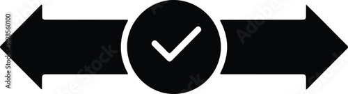 Time rewind vector silhouette icon illustration