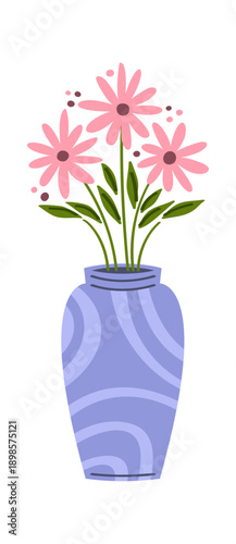 Flower in vase beautiful sticker