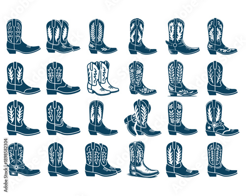 Cowboy and Cowgirl Boots SVG Bundle