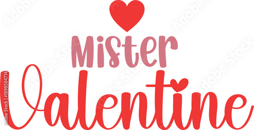 kids valentine's day typography design