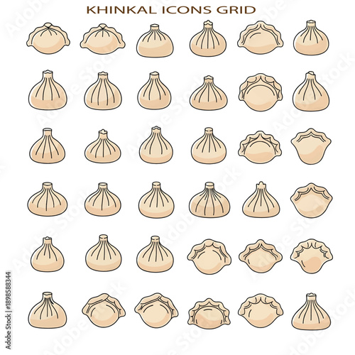 Khinkal Traditional Caucasian Dumplings Served with Sauce