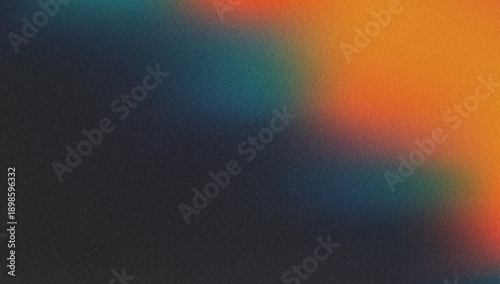 Bilde på lerret Abstract gradient dark teal orange blur background