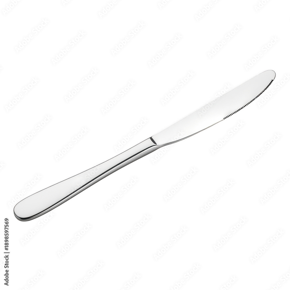 Obraz premium Stainless steel table knife isolated on white background isolated on transparent background