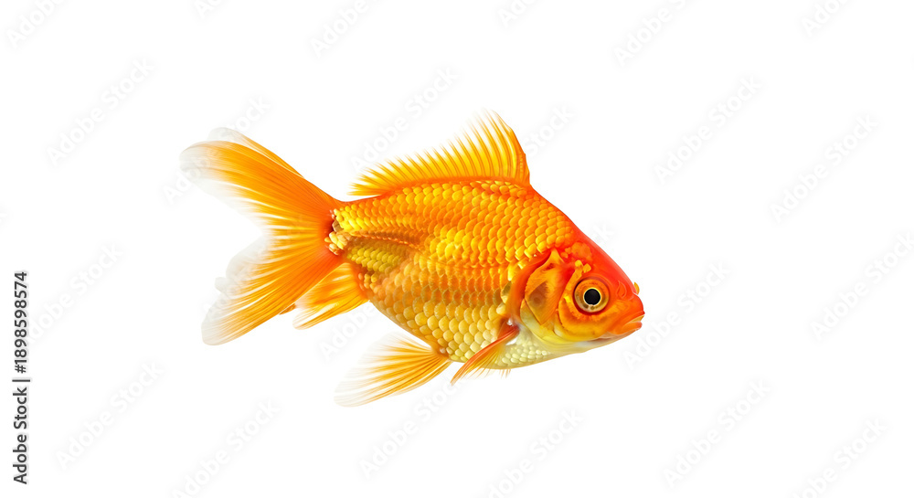 Fototapeta premium goldfish isolated on white