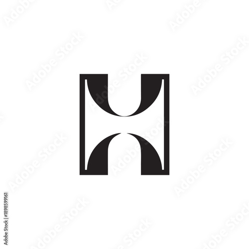 A creative vector logo design with "H" letter .	
