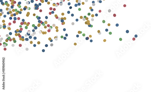 Festive confetti pattern on white, perfect for various celebratory themes and designs.