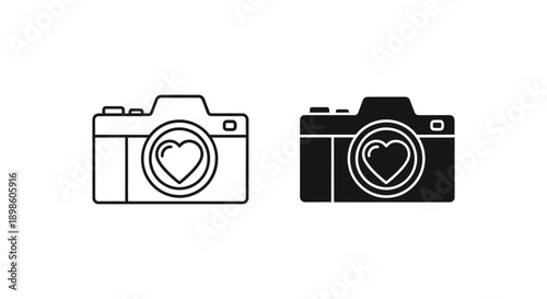 Camera with Heart Lens - Capturing Memories, Love Photography, and Passionate Visuals
