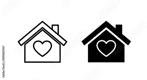 House with Heart - Symbolizing Home, Family, Love, and a Welcoming Space