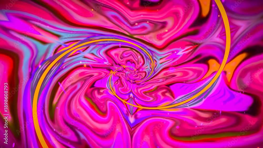 Fototapeta premium Exploring Vibrant Fractal Patterns in Swirling Colors and Shapes