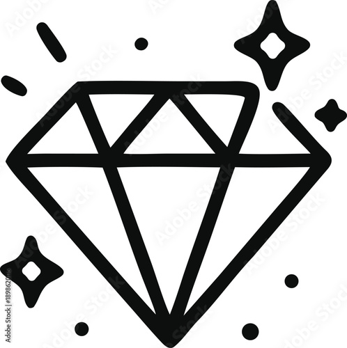 Sparkling black diamond suitable for luxury branding, jewelry advertisements, elegant design elements, and highend product packaging. Perfect for sophisticated visuals.