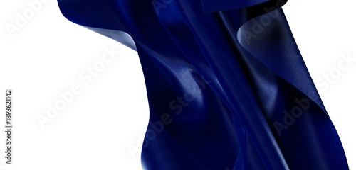 Elegant blue textile in mot...