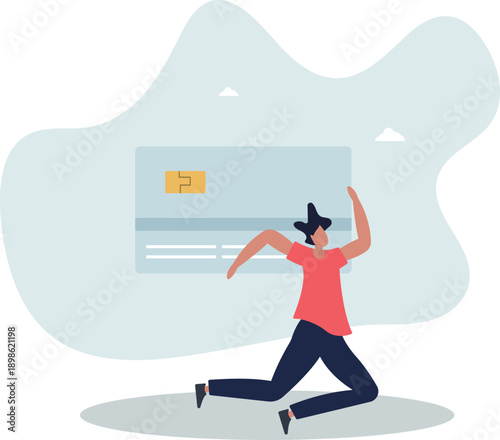 Credit card debt, financial problem, loan or obligation to pay back, over spending or expense,life and employment of people.