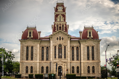 Old Historic Courthouse Building in Downtown Weatherfors, Texas