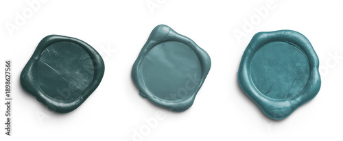 Bild auf Leinwand Azure Three Vintage Wax seals