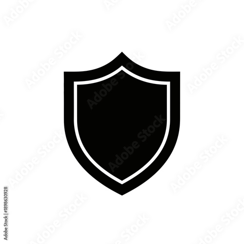Free Download Shield Silhouette Vector Icon Isolated Protection Security Symbol on White Background for Safety Design - GFXLoad