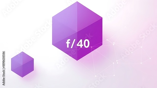 oganesson. Abstract geometric shapes in gradient colors, representing digital network and connectivity. product launch decks, UI/UX mockups, designed for product launches and innovation pitches.