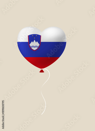 Patriotic Slovenian flag heart balloon floating gently, celebrating a national holiday with pride and affection for the country. Free Download Patriotic Slovenian flag heart balloon floating gently, celebrating a national holiday with pride and affection for the country. - GFXLoad