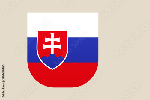 Slovakia National Coat of Arms vector graphic, the official state emblem for patriotic and governmental concepts.