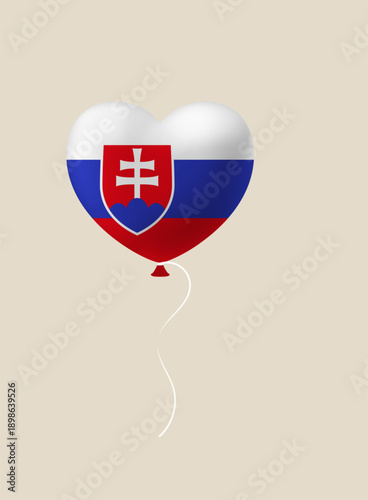 Slovakia flag heart balloon floating as a vector illustration for a national holiday with patriotic love and pride. Free Download Slovakia flag heart balloon floating as a vector illustration for a national holiday with patriotic love and pride. - GFXLoad
