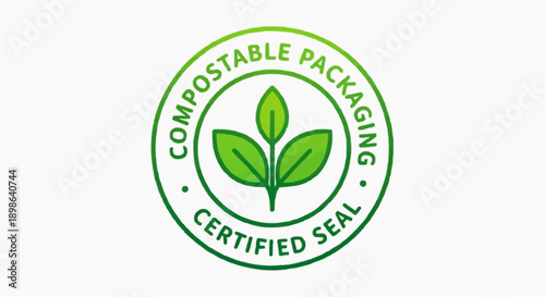 Certified Compostable Packaging Green Leaf Seal - Eco-Friendly and Sustainable Solution