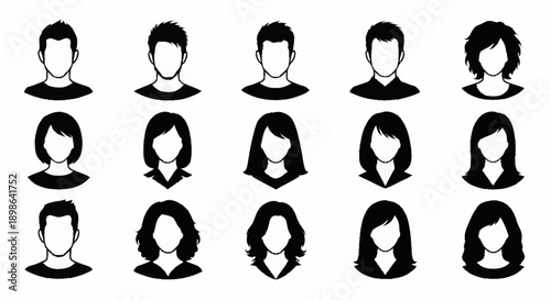 Collection of diverse anonymous user profile icons representing people.